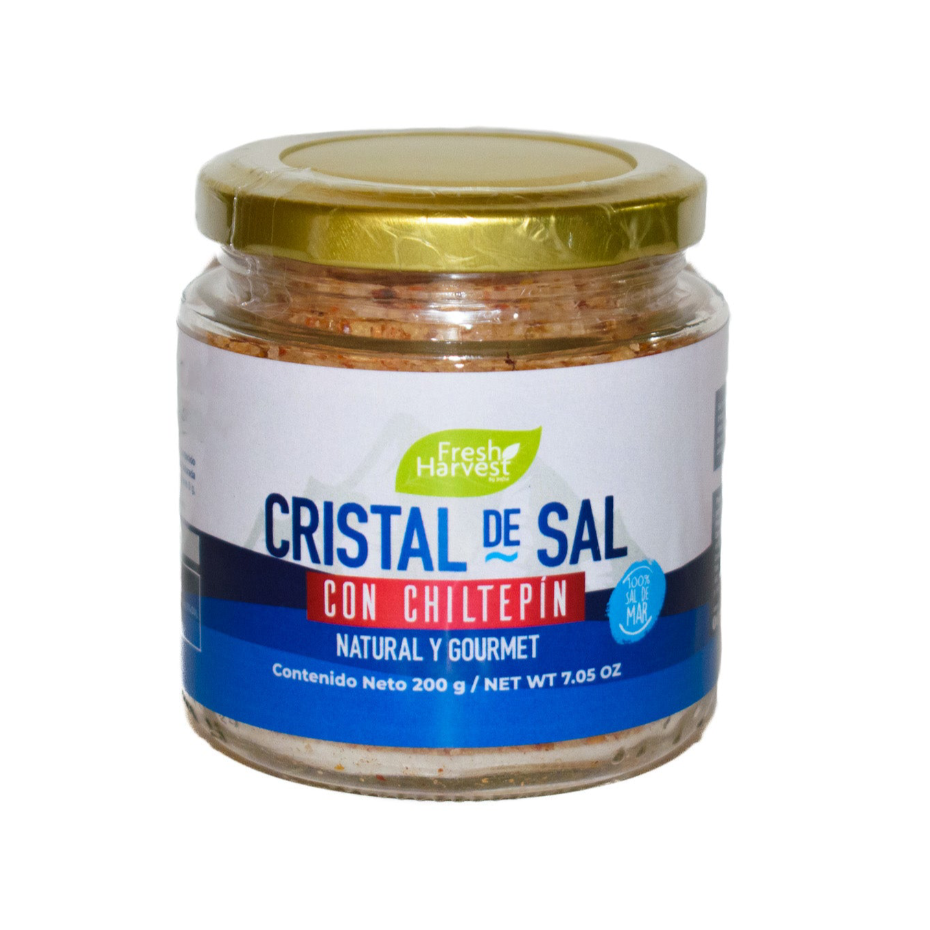 Fresh Harvest Cristal de Sal con Chiltepín – Natural & Gourmet Mexican Chili Salt (200g / 7.05oz)